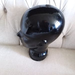 Vintage cobalt blue glass head